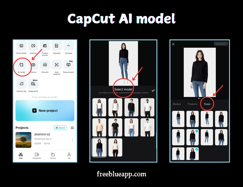 Ai model freeblueapp.com